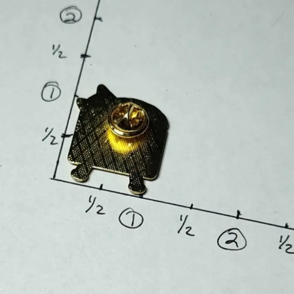 Cute Sleeping Cat On A TV Pin Kitty Lapel Hat Brooch